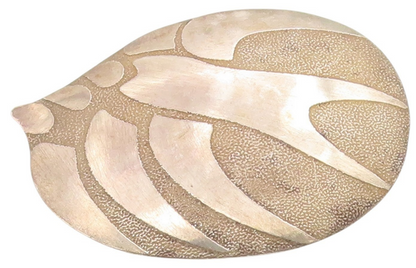 925 Sterling Silver Vintage Brooch Pin ISRAEL Abstract Seashell Design  BP12186