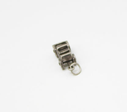 925 Sterling Silver  Vintage Field Car Charm Pendant  PT2290