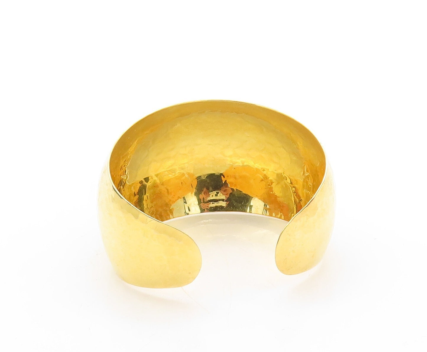 925 Sterling Silver Vintage Bracelet ITAOR Gold Plated Broad Band Cuff  BT10907