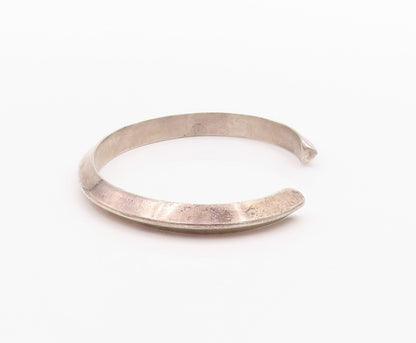 925 Sterling Silver Vintage Bracelet Minimalist Solid Knife Edge Cuff  BT11398