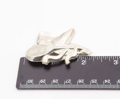 925 Sterling Silver Vintage Brooch Pin Modernist Musical Instrument Hat  BP12467