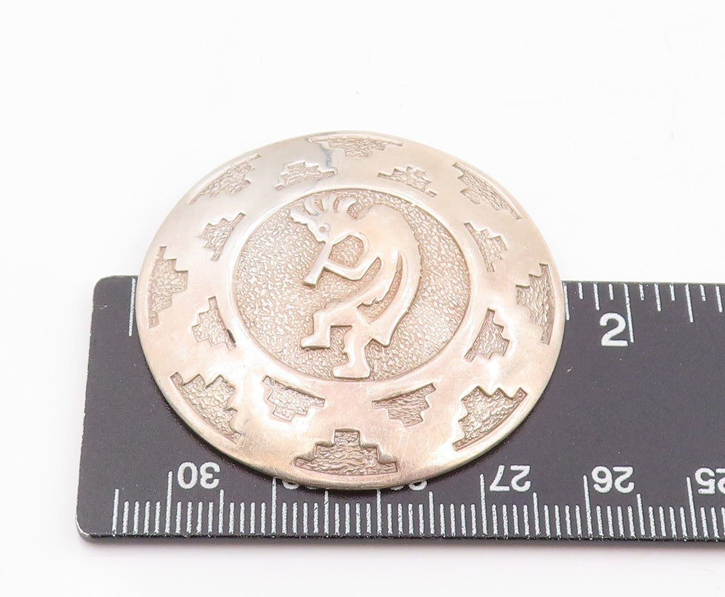 925 Sterling Silver Vintage Brooch SOUTHWESTERN Kokopelli Flute Player BP12019