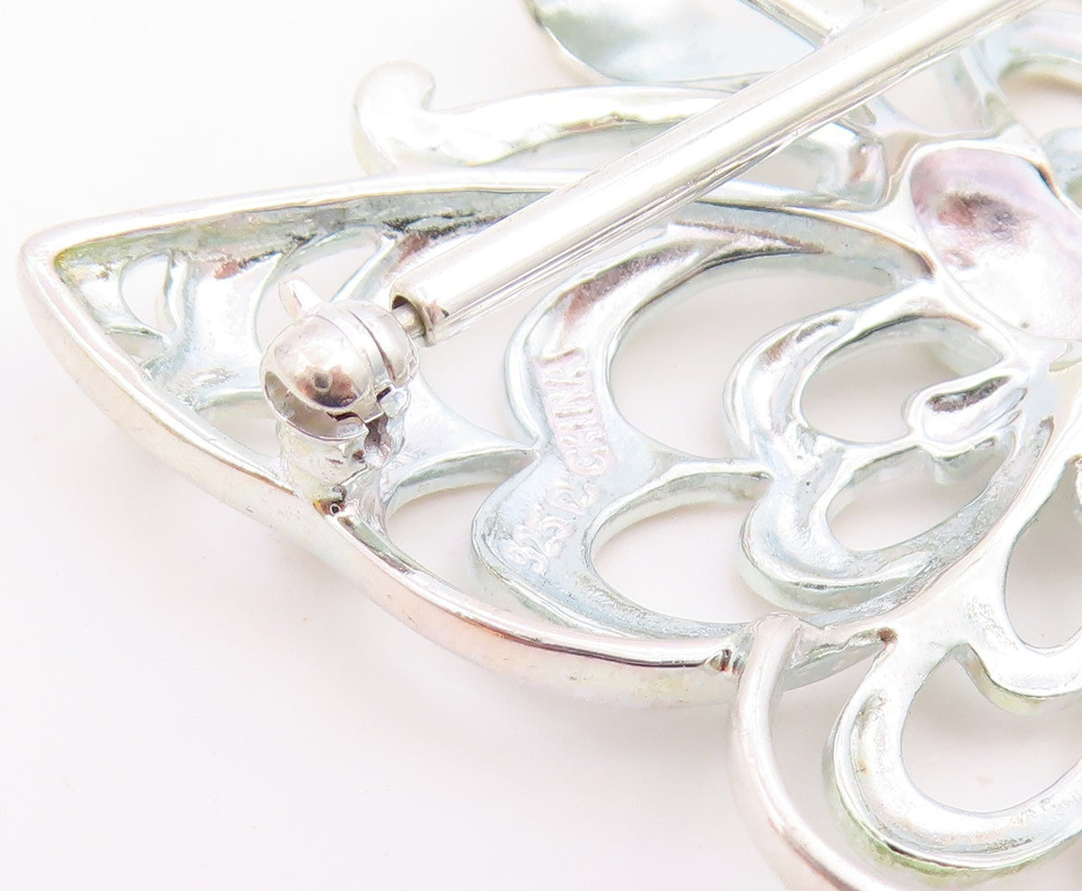 ROSS SIMON 925 Sterling Silver  Shiny Butterfly Cutout Brooch Pin  BP5366