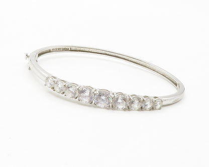 ROSS SIMON 925 Sterling Silver  Shiny Cubic Zirconia Bangle Bracelet  BT5467