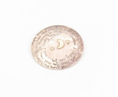 925 Sterling Silver Vintage Brooch MARGIE LOMBARD Engraved Story Pin  BP12003