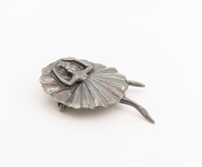 925 Sterling Silver Vintage Brooch MARGOT DE TAXCO Ballerina Dancer Pin  BP12072