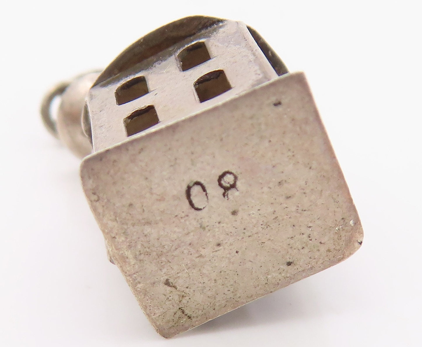 925 Sterling Silver  Vintage 3D Mosque Religious Charm Pendant  PT22152