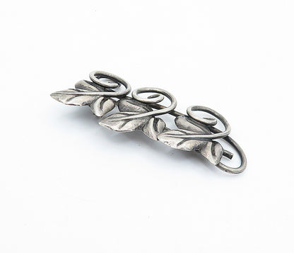 MARICELA TAXCO 925 Silver  Vintage Antique Floral Leaves Brooch Pin  BP1372