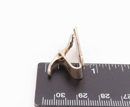 925 Sterling Silver Vintage Minimalist Etched Initial D Tie Clip  TR3399