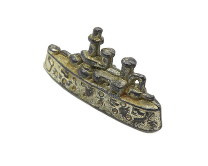 925 Sterling Silver  Vintage Petite Oxidized Ship Motif Table Trinket  TR1821