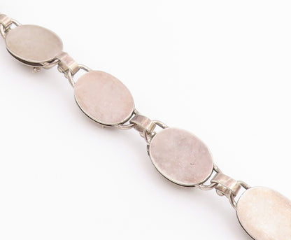 925 Sterling Silver Vintage Bracelet LA PAGLIA Botanical Tulip Link  BT12213