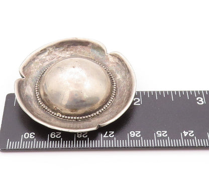 925 Sterling Silver Vintage Brooch Dark Tone European Carved Hat  BP11526