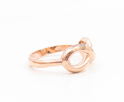 925 Sterling Silver Vintage Ring Gold Plated Elegant Infinity Band Sz 8 RG35207