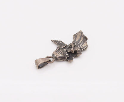 925 Sterling Silver  Vintage Mini Angle of Music Charm Pendant  PT22137