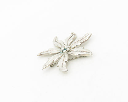 MIGUEL MELENDEZ MEXICO 925 Silver  Vintage Shiny Flower Brooch Pin  BP7409