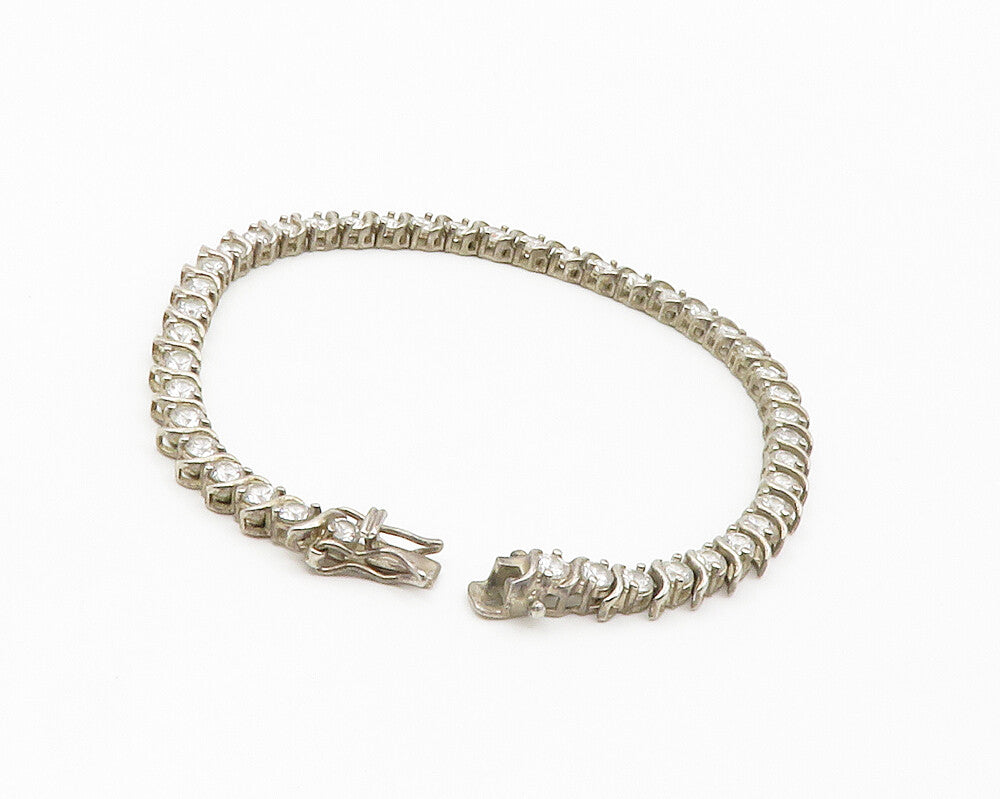 ROSS SIMON 925 Sterling Silver  Vintage Topaz Swirl Tennis Bracelet  BT5703
