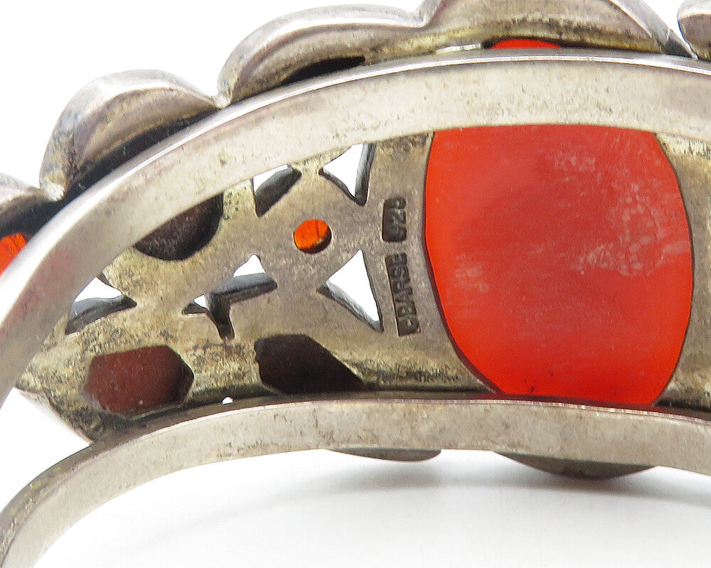 BARSE 925 Silver  Vintage Carnelian Jasper & Tiger's Eye Cuff Bracelet  BT4514