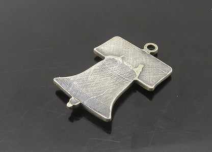 925 Sterling Silver  Vintage 1776 Liberty Bell Historical Pendant  PT18184