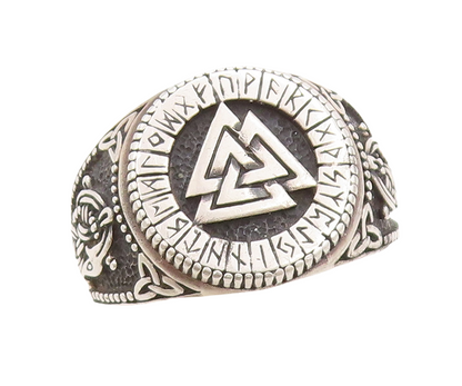 925 Sterling Silver Vintage Ring Dark Tone Celtic Design Cutout  Sz 12  RG31657