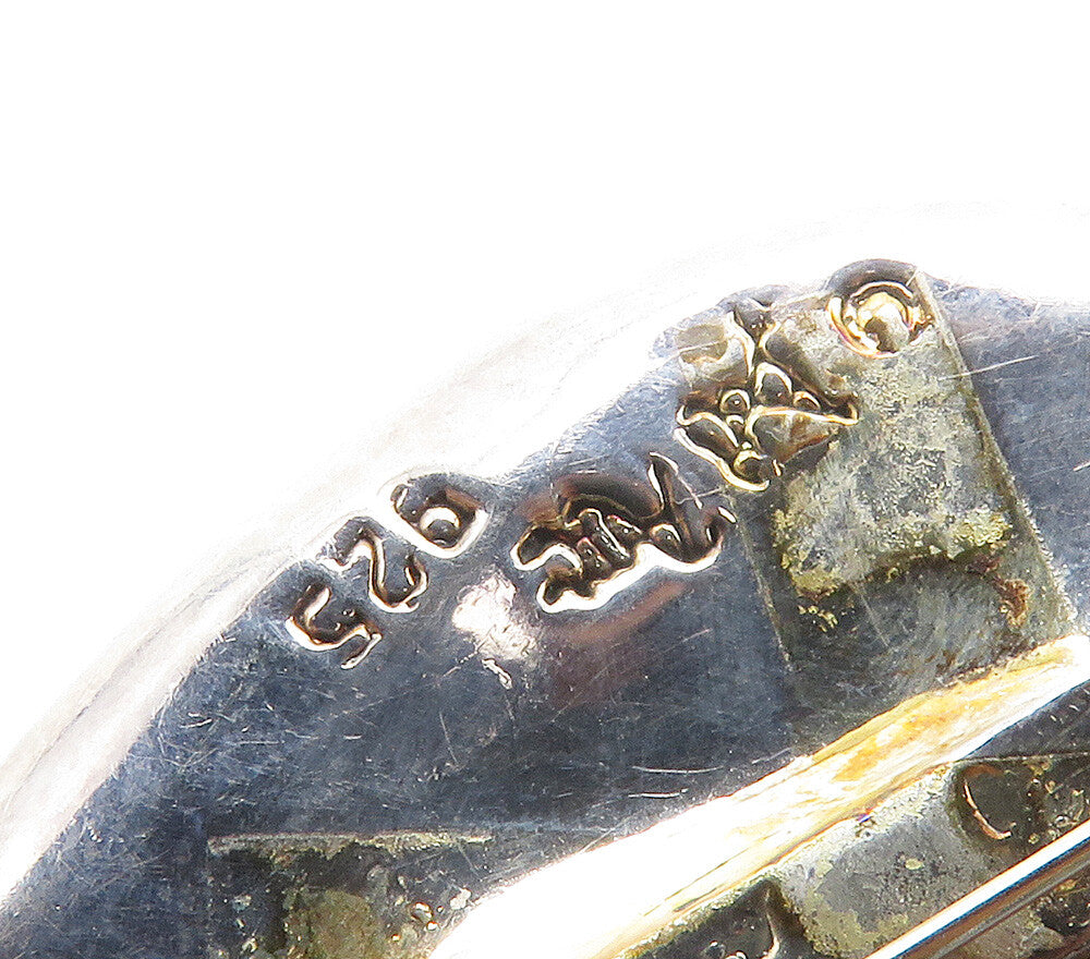 BAT AMI ISRAEL 925 Silver  Vintage Hollow Whale Motif Brooch Pin  BP6141
