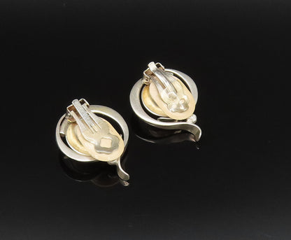SAMI ZILKA 925 Silver  Vintage Wrapped Bead Dome Non Pierced Earrings  EG12090