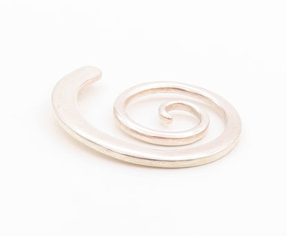 925 Sterling Silver Vintage Pendant Minimalistic Spiral Cutout PT24690
