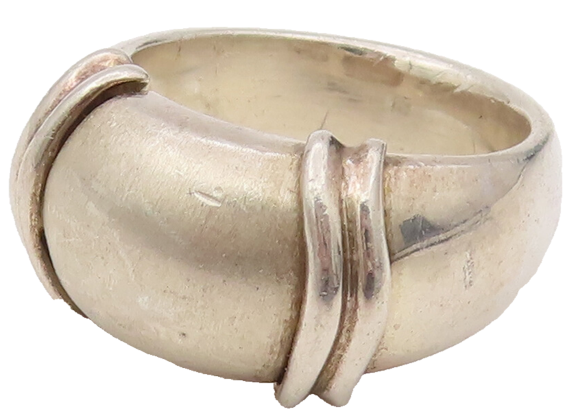 ESPO SIG 925 Silver  Vintage Minimalist Rope Design Solid Ring Sz 7  RG26700
