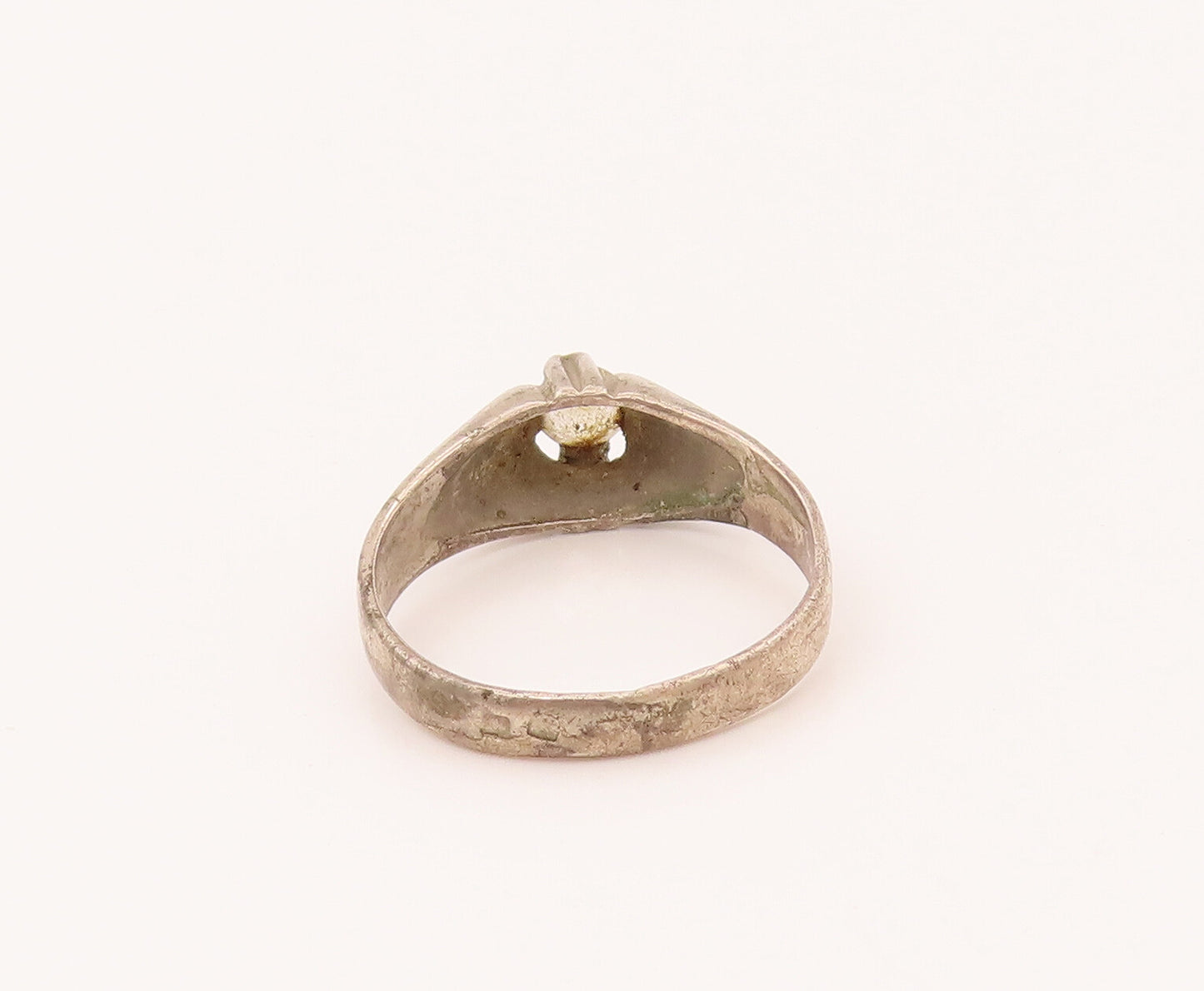 925 Sterling Silver  Vintage Antique Line Design CZ Ring Sz 6.5  RG26581