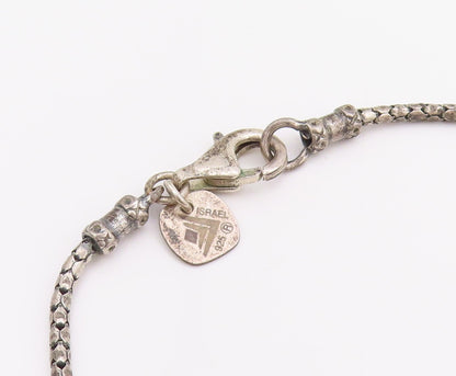 925 Sterling Silver Vintage Necklace SILPADA Smoky Quartz & Citrine Chain NE4638