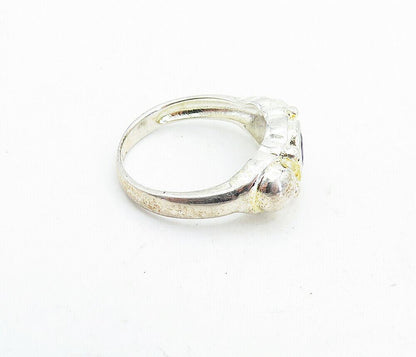 925 Sterling Silver  Vintage Purple Topaz Shiny Solitaire Ring Sz 7  RG5771