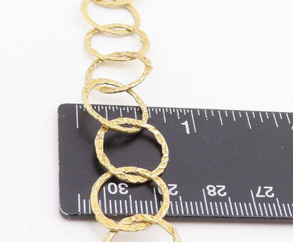 925 Sterling Silver Vintage Necklace Gold Plated Interlocking Circles  NE4765