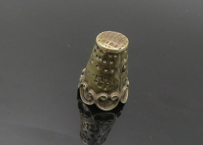 925 Sterling Silver  Vintage Pretzel Swirl Sewing Thumb Thimble  TR3000
