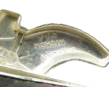 HICKOK 925 Sterling Silver  Vintage Floral Cowboy Book Money Clip  TR1961