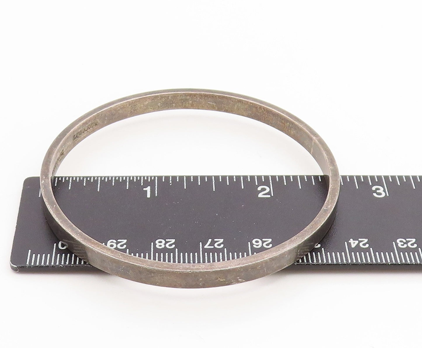 925 Sterling Silver Vintage Bracelet DENMARK Minimalist Classic Bangle  BT12032