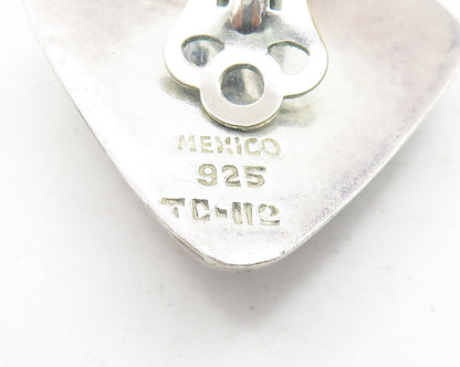 MEXICO 925 Silver  Vintage Lightening Bolt Hollow Non Pierce Earrings  EG6223
