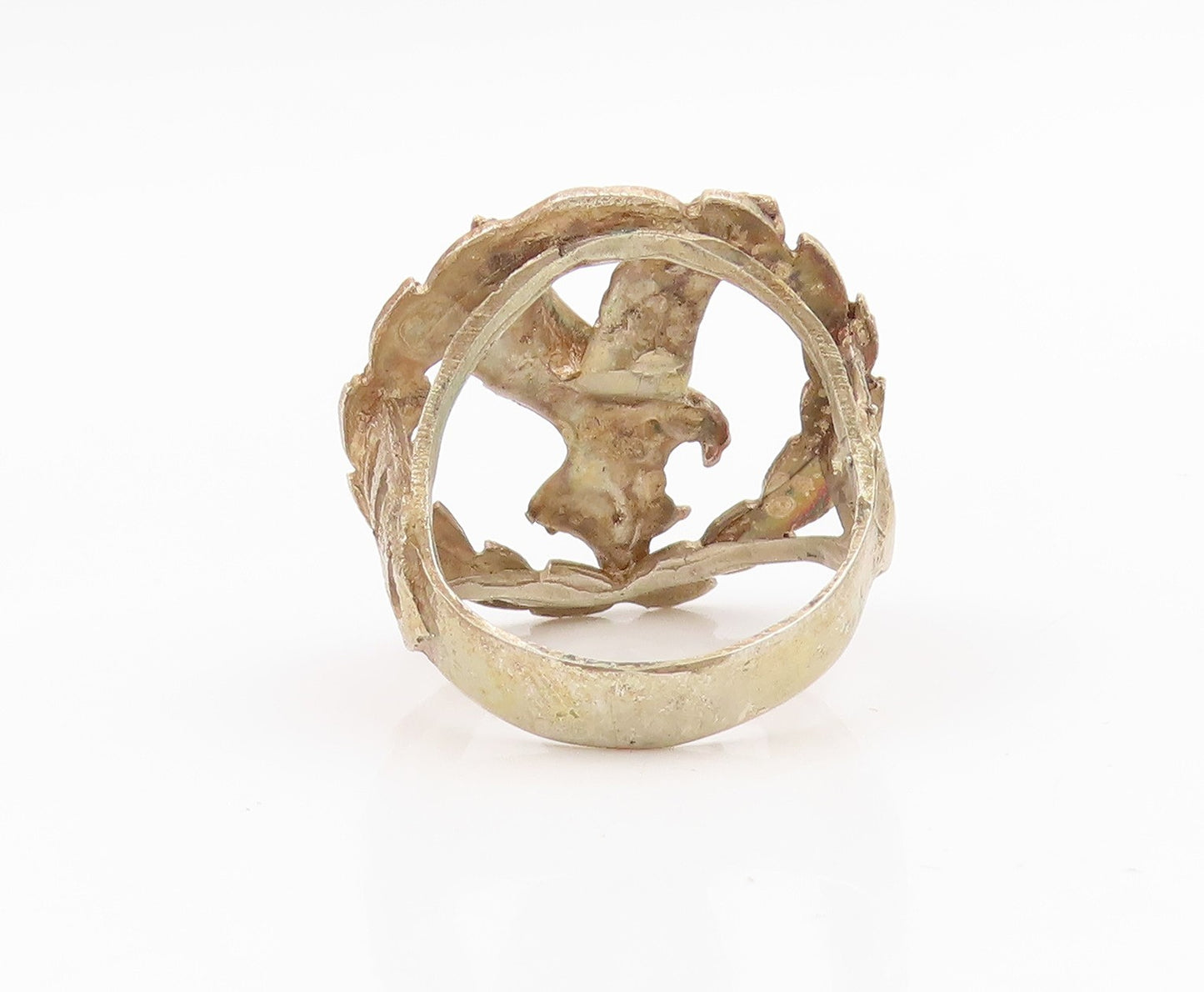 925 Sterling Silver Vintage Ring Etched Eagle Air Gunner Badge  Sz 10.5  RG35325