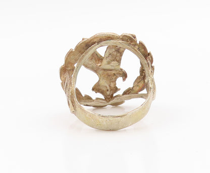 925 Sterling Silver Vintage Ring Etched Eagle Air Gunner Badge  Sz 10.5  RG35325