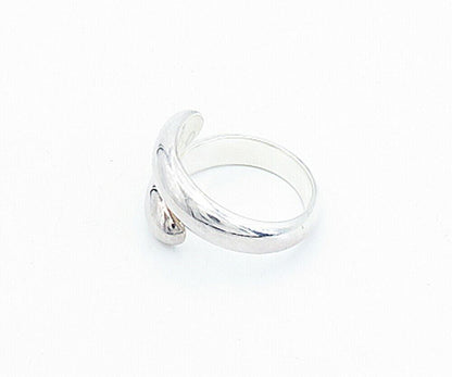 DOUG PAULUS 925 Sterling Silver  Shiny Polished Bypass Band Ring Sz 6.5 RG3926