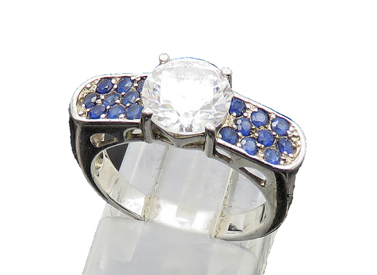MICHAEL VALITUTTI 925 Silver  Vintage Cubic Zirconia Band Ring Sz 6  RG20896