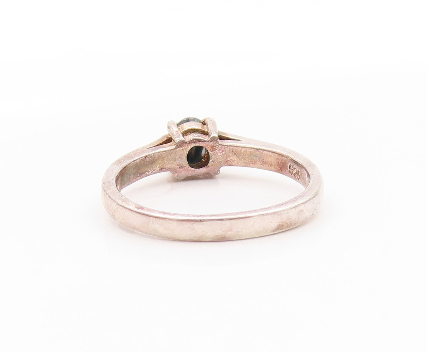 925 Sterling Silver Vintage Ring Minimalist Oval Cut Spinel  Sz 8  RG32593