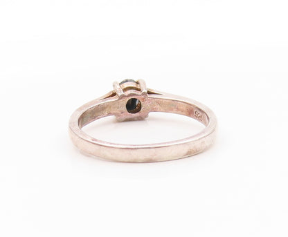 925 Sterling Silver Vintage Ring Minimalist Oval Cut Spinel  Sz 8  RG32593
