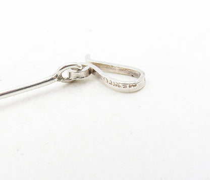 MEXICO 925 Sterling Silver  Shiny Arrow Cutout Spiral Chain Necklace  NE1798