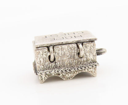 925 Sterling Silver Vintage Pendant DANECRAFT Hope Chest Charm OPENS  PT25450