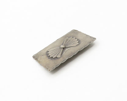 FRANCISCO REBAJES 925 Silver  Vintage Modernist Bow Tie Brooch Pin  BP6962
