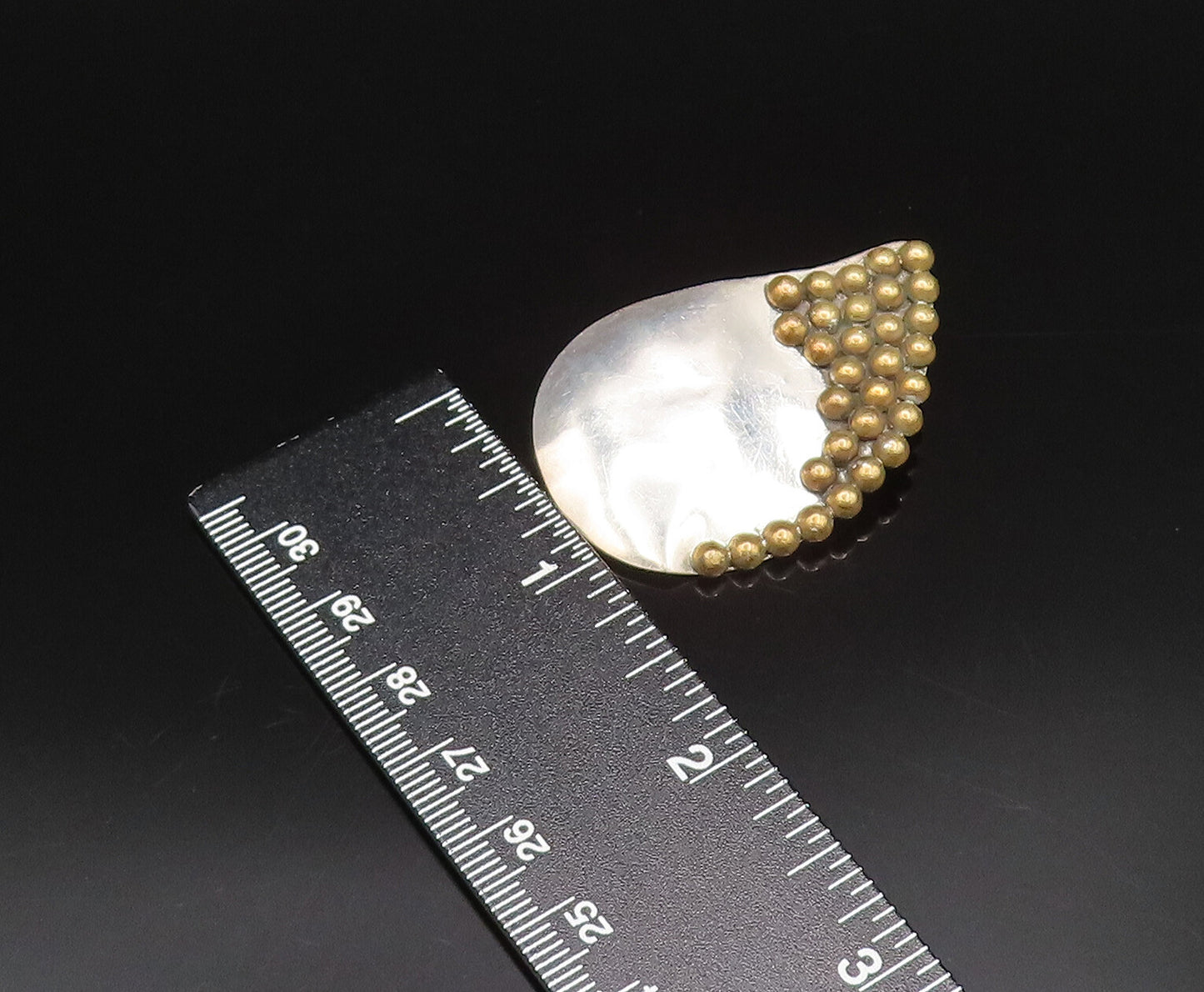 LOUIS BOOTH 925 Silver  Vintage Two Tone Bead Cluster Teardrop Earring EG12241