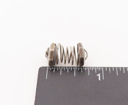 925 Sterling Silver Vintage Pendant Solid 3D Carved Spiral Mini Spring  PT22759