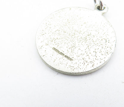 925 Sterling Silver  Vintage Etched Graduation Day Diploma Pendant  PT4659