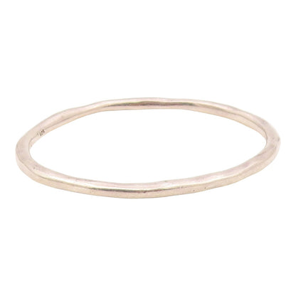 GB ENGLAND 925 Silver  Vintage Minimalist Hammered Bangle Bracelet  BT9309