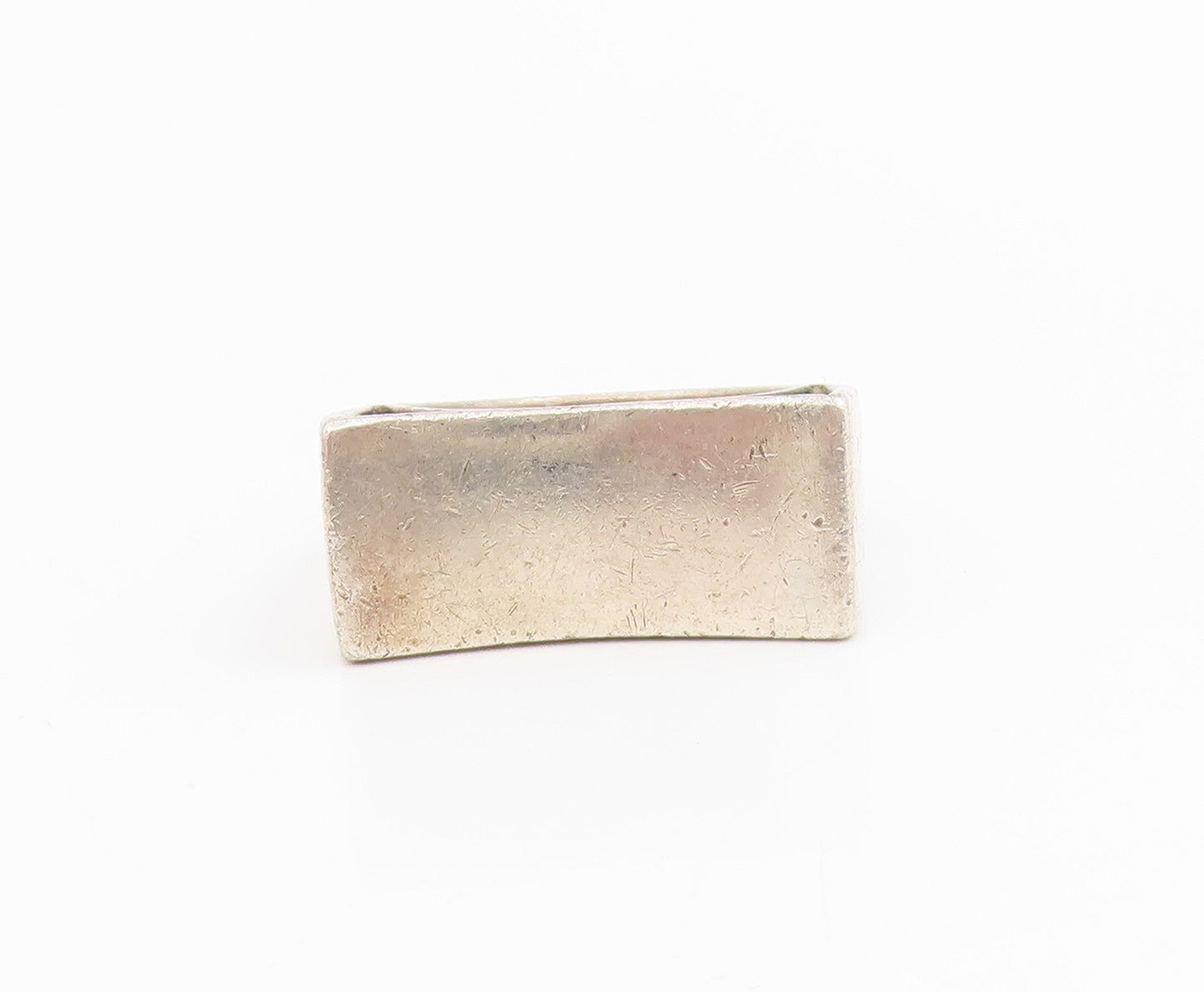 925 Sterling Silver Vintage Ring Minimalist Geometric Curve Band  Sz 8  RG34400