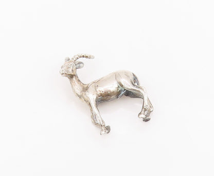 925 Sterling Silver Vintage Paper Weight 3D Carved Walking Deer  TR3886
